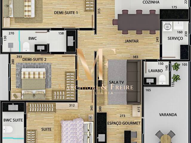 Apartamento na planta para Venda em Cascavel - 2