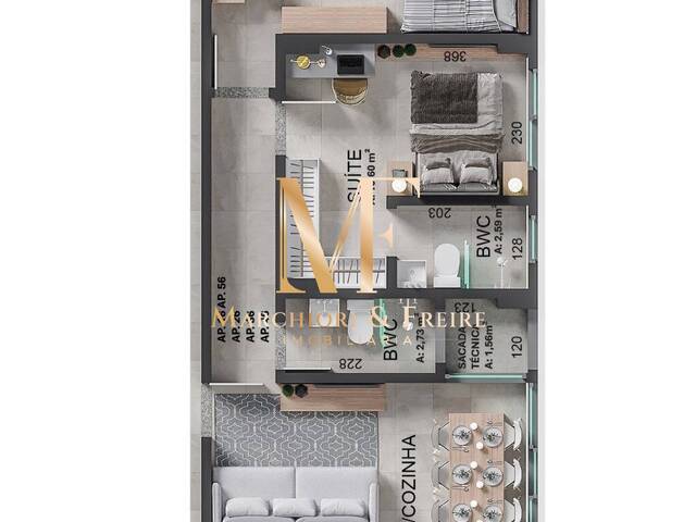 Apartamento na planta para Venda em Cascavel - 2